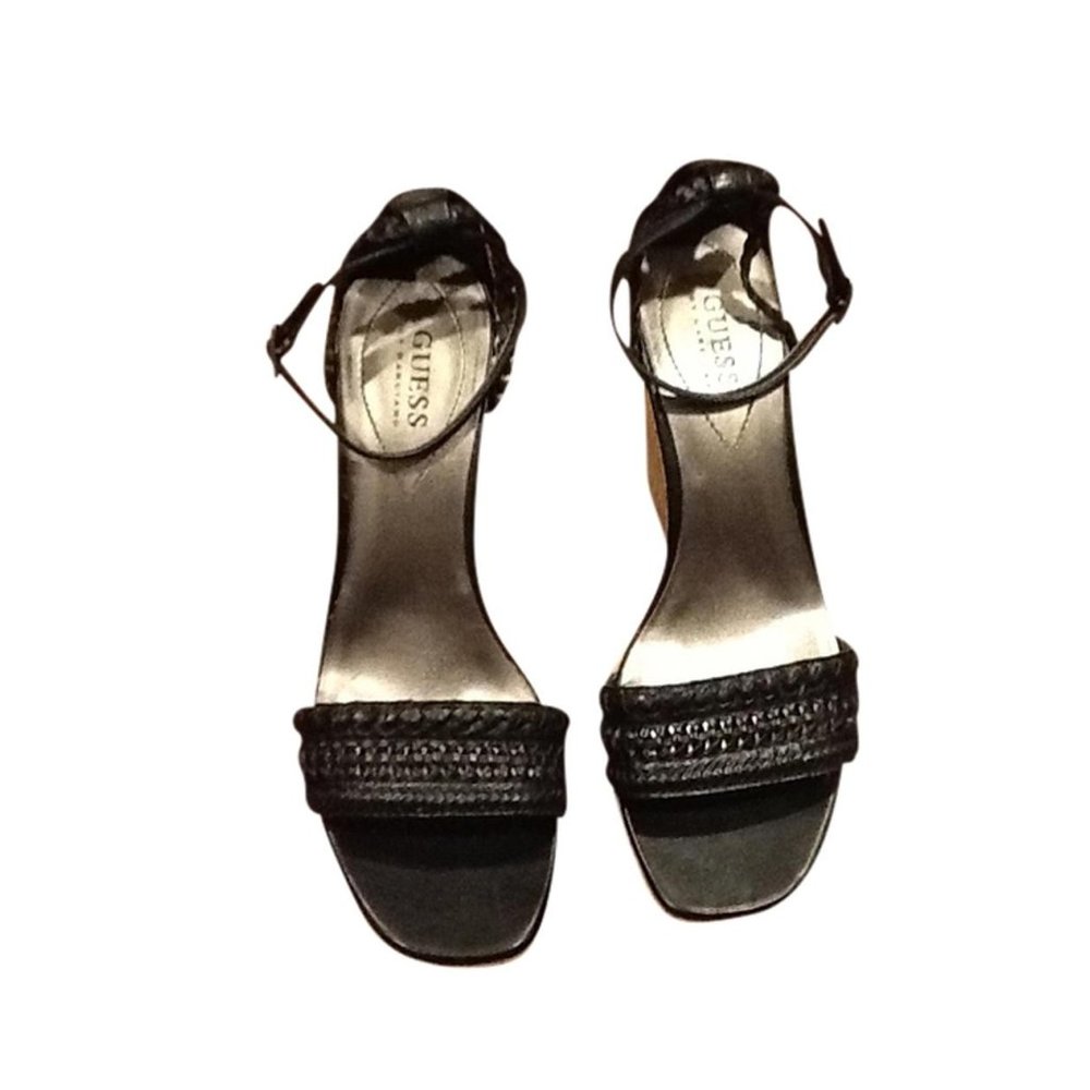 Guess Black Bo Wedges